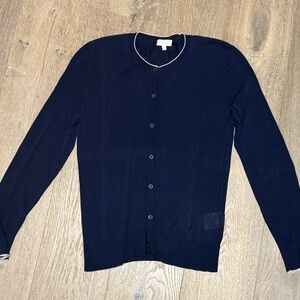 Escada Sport Women's Navy Cardigan with Silver trim